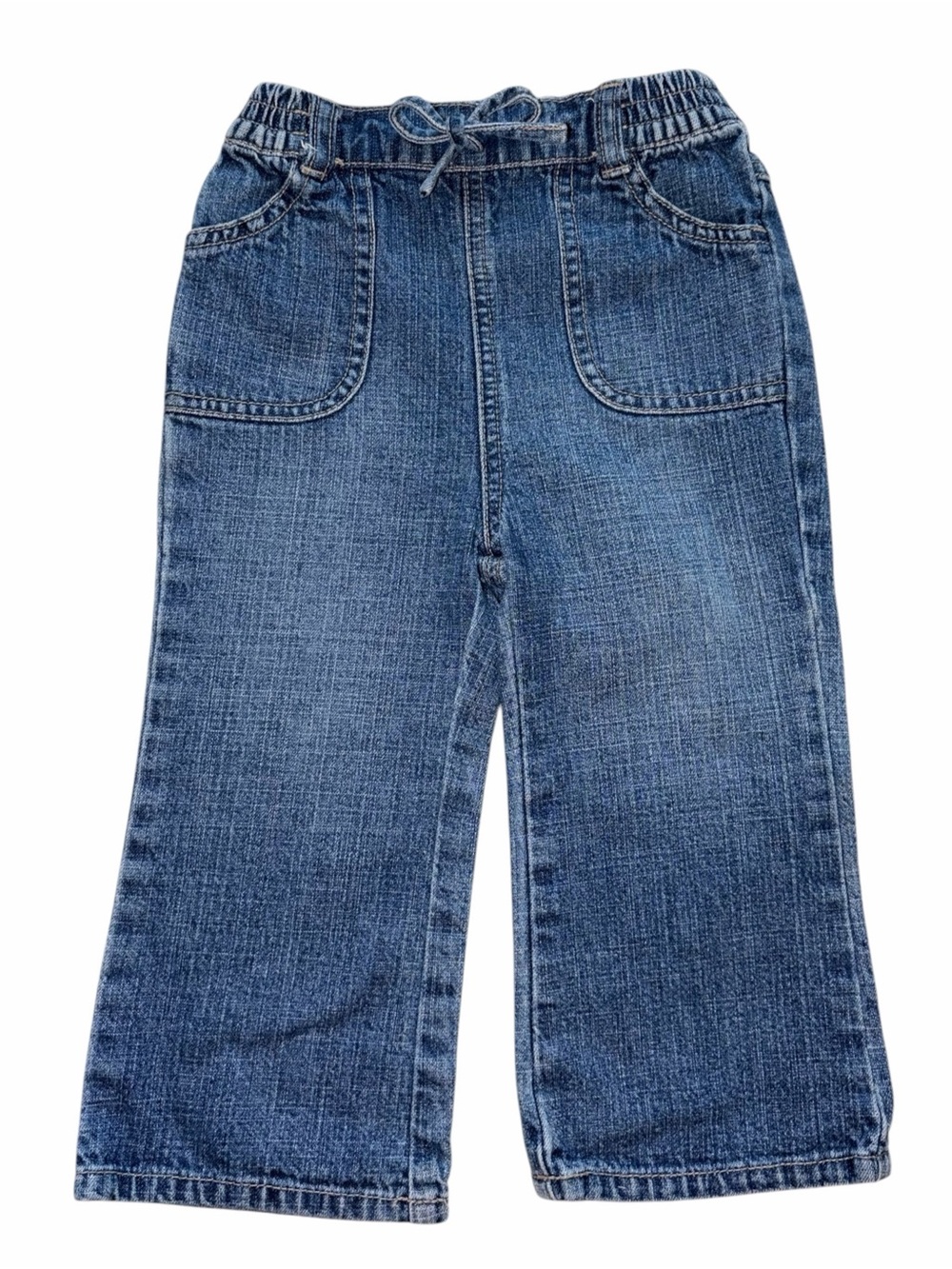 Vintage 90s OshKosh B'gosh Baby Elastic Waist Pull-on Dark Wash Jeans 18m Staple